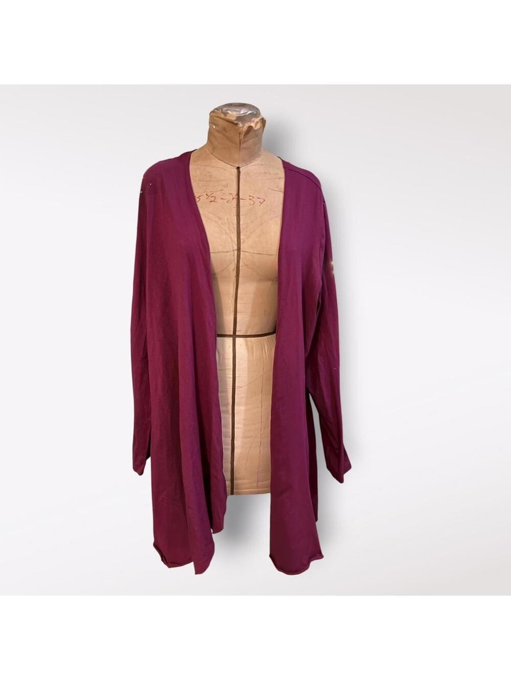 Frank Walder Magenta Long Sleeve Cardigan